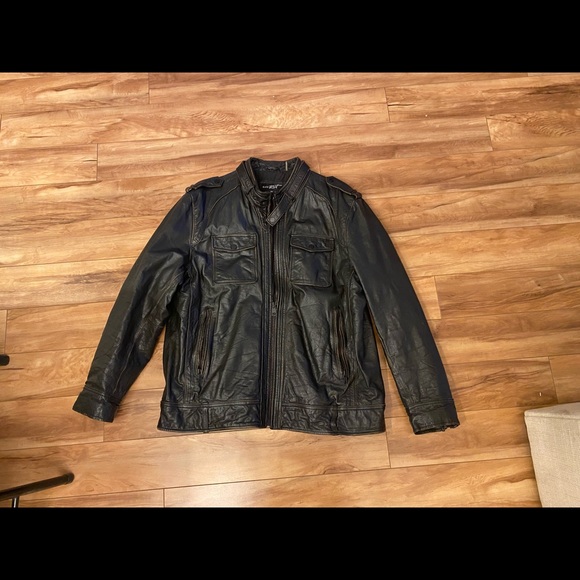 NWOT Black Rivet Leather Jacket - Picture 4 of 6